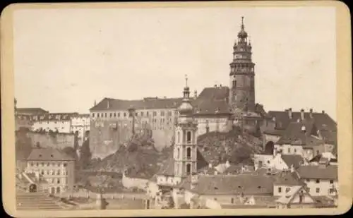 Kabinett Foto Český Krumlov Böhmisch Krumau Südböhmen, Teilansicht, Kirchen