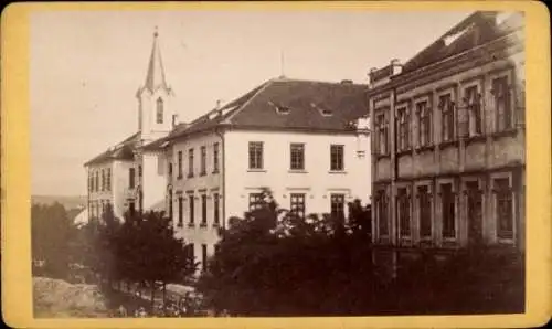 Kabinett Foto České Budějovice Budweis Südböhmen, Straßenpartie