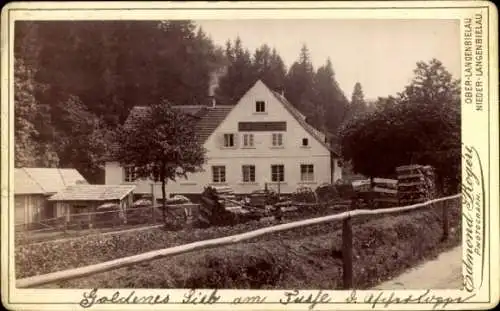 Kabinett Foto Bielawa Langenbielau Schlesien, Gasthaus Goldenes Sieb