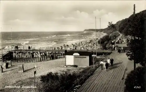 Ak Swetlogorsk Ostseebad Rauschen Ostpreußen, Strand, Promenade