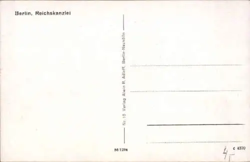 Ak Berlin Mitte, Reichskanzlei