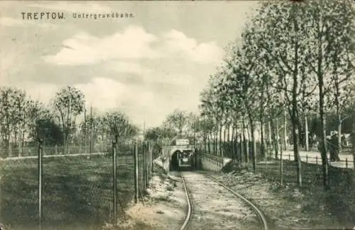 Ak Berlin Treptow, Untergrundbahn