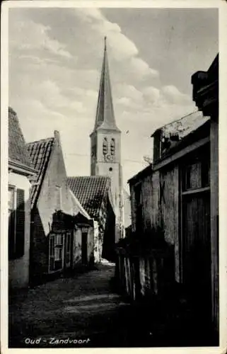 Ak Zandvoort Nordholland Niederlande, Kerk, Straat