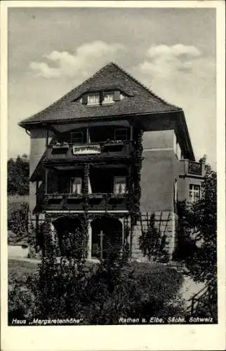 Ak Rathen an der Elbe Sächsische Schweiz, Haus Margaretenhöhe
