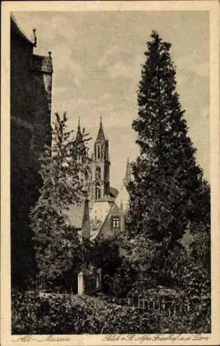 Ak Meißen an der Elbe, Friedhof, Dom