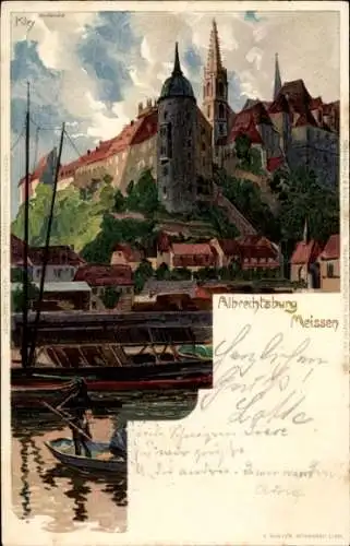 Künstler Litho Kley, Heinrich, Meißen in Sachsen, Albrechtsburg