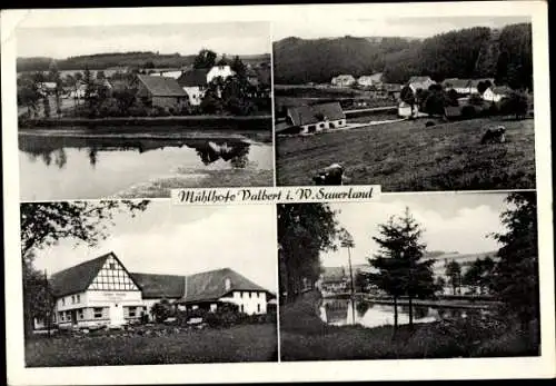 Ak Valbert Meinerzhagen, Gesamtansicht, Gasthaus Mühlhofe