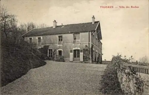 Ak Tigeaux Seine et Marne, Villa des Roches