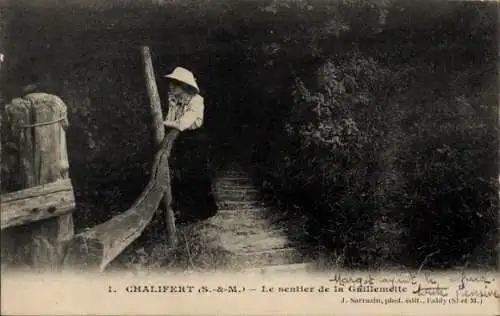 Ak Chalifert Seine et Marne, der Guillemette-Weg