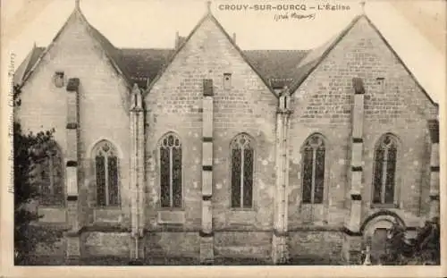 Ak Crouy sur Ourcq Seine et Marne, Kirche