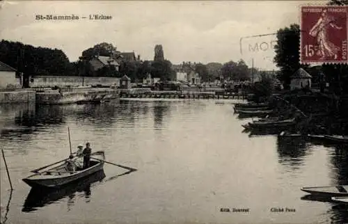 Ak Saint Mammès Seine et Marne, Schleuse