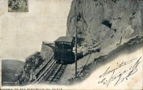 Ak Salève Haute Savoie, Elektrische Zahnradbahn