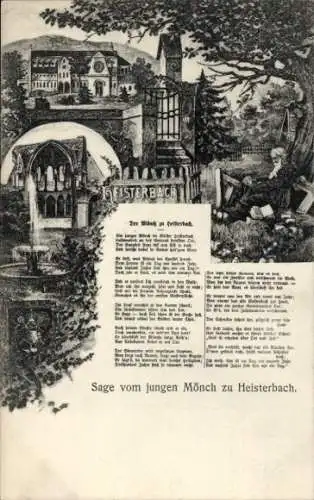 Ak Königswinter am Rhein, Kloster Heisterbach, Sage vom jungen Mönch zu Heisterbach