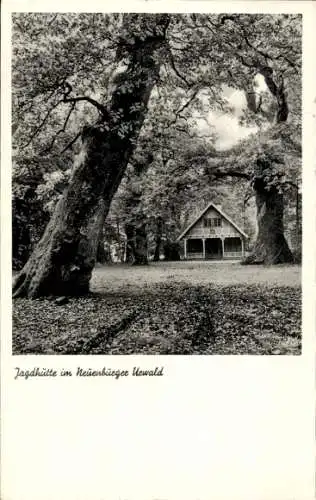 Ak Zetel in Oldenburg Friesland, Jagdhütte im Neuenburger Urwald