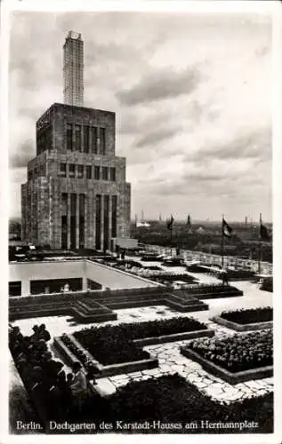 Ak Berlin Neukölln, Dachgarten des Karstadt Hauses am Hermannplatz