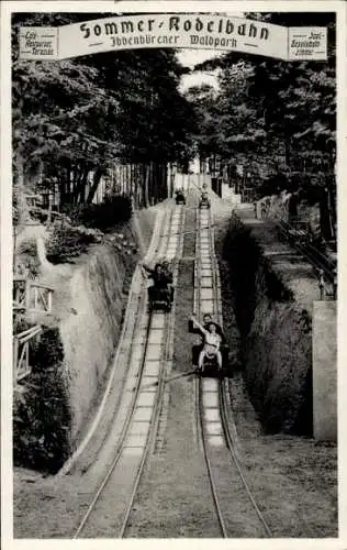 Ak Ibbenbüren im Tecklenburger Land, Sommerrodelbahn im Waldpark