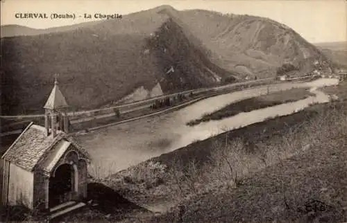 Ak Clerval Doubs, Kapelle