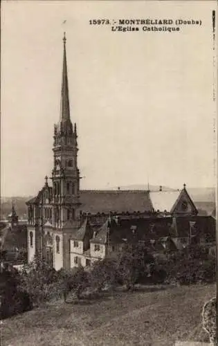 Ak Montbéliard Doubs, Katholische Kirche