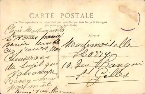 Ak Besançon Doubs, Statue de General Jeanningros