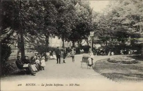 Ak Rouen Seine Maritime, Le Jardin Solferino