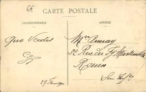 Ak Rouen Seine Maritime, 31. Janvier 1910, La Crue de la Seine, Vue a l’entrée du Cours la Reine