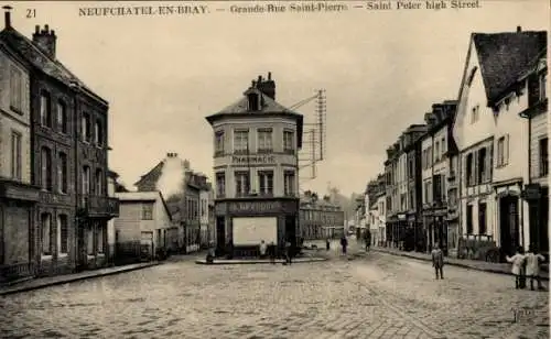 Ak Neufchâtel en Bray Seine Maritime, Grande Rue Saint-Pierre