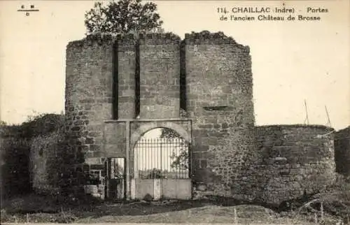 Ak Chaillac Indre, Portes de l'ancien Chateau de Brosse