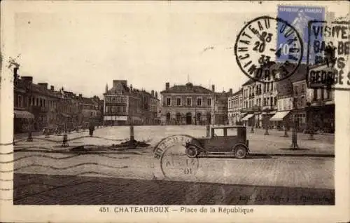 Ak Châteauroux Indre, Place de la Republique