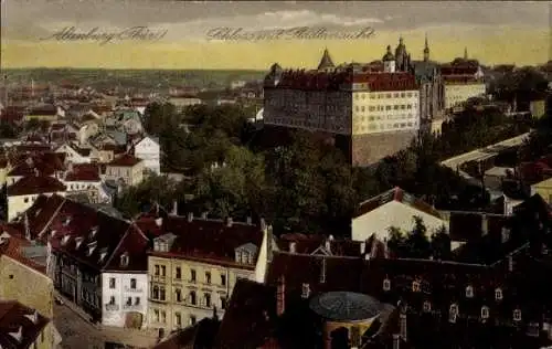 Ak Altenburg in Thüringen, Teilansicht, Schloss