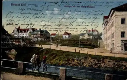 Ak Döbeln in Sachsen, Anlagen an der Staupitzstraße