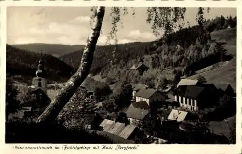 Ak Oberwarmensteinach Warmensteinach in Oberfranken, Fichtelgebirge, Teilansicht, Haus Bergfriede