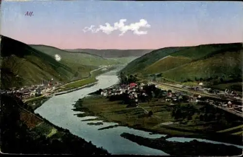 Ak Alf an der Mosel, Panorama