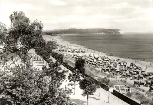 Ak Ostseebad Göhren auf Rügen, Strand, Strandkörbe, Promenade