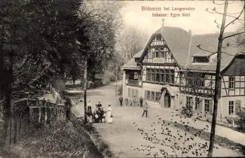 Ak Böhmen Bad Langensalza, Gasthaus