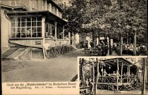 Ak Biederitz in Sachsen Anhalt, Waldschänke im Biederitzer Busch, Musik