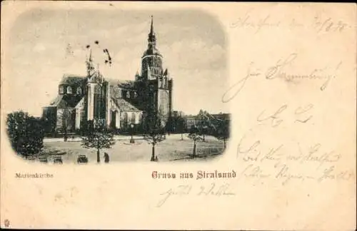Ak Stralsund in Vorpommern, Marienkirche