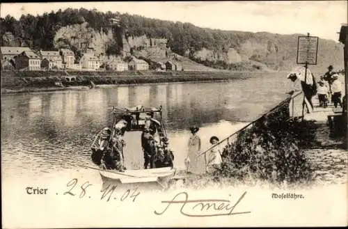 Ak Trier an der Mosel, Moselfähre