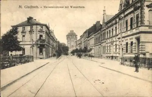 Ak Mönchengladbach am Niederrhein, Viersenerstraße mit Wasserturm