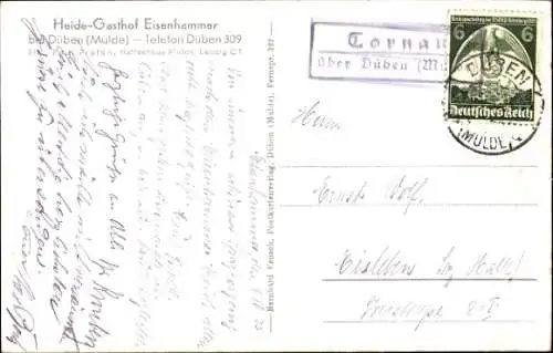 Ak Bad Düben an der Mulde Sachsen, Dübener Heide, Heide Gasthof Eisenhammer