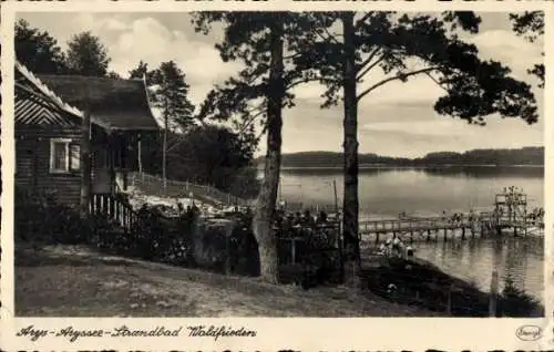 Ak Orzysz Arys Ostpreußen, Strandbad Waldfrieden