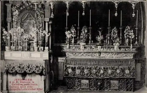 Ak Jerusalem Israel, Golgatha Lateinicher Altar