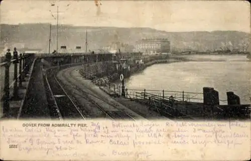 Ak Dover Kent England, Blick vom Admiralty Pier