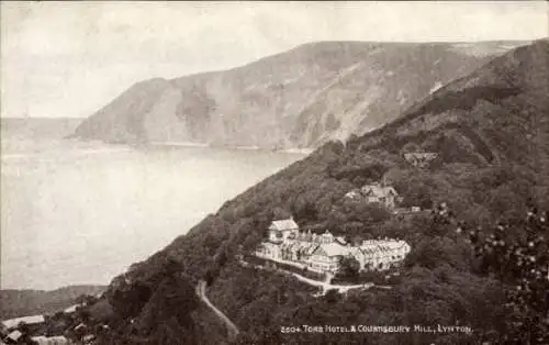 Ak Lynton Devon England, Tors Hotel, Countisbury Hill