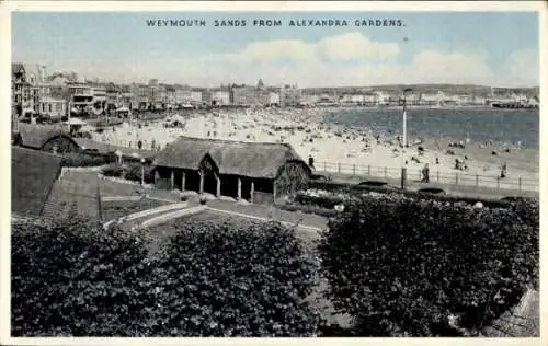 Ak Weymouth, Südwestengland, Sand von Alexandra Gardens