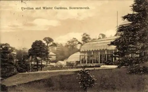 Ak Bournemouth Dorset England, Pavillon, Wintergärten