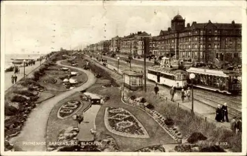 Ak Blackpool Lancashire England, Promenade Gardens