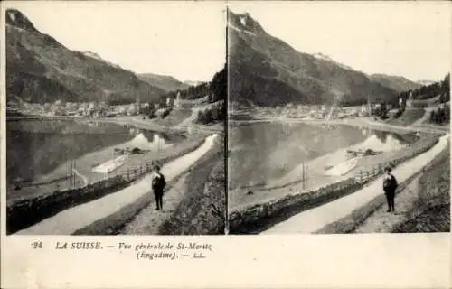 Stereo Ak Sankt Moritz Engadin Kanton Graubünden, Vue Générale