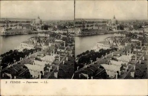 Stereo Ak Venezia Venedig Veneto, Panorama