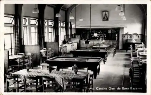 Ak Grave Nordbrabant Niederlande, Kantine Gen. de Bons Kazerne, Billard