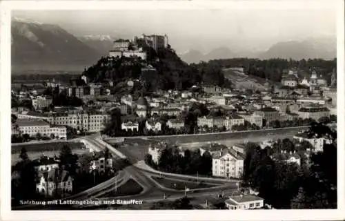 Ak Salzburg in Österreich, Panorama mit Lattengebirge und Stauffen